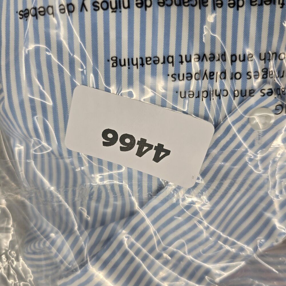 Duluth Trading Men’s Blue White  Striped Button Down Wrinkle Fighter Shirt 2XL - Picture 11 of 11